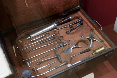 BUDAPEST, HUNGARY - 22 AUGUST 2017: Museum of the history of the military of the Hungarian army with historical exhibits and compositions on the theme of war.のeditorial素材