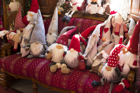 BUDAPEST, HUNGARY. 23 JUNE, 2017: Christmas shop of souvenirs and jewelry in the town of Sainte-Andr in Hungary.のeditorial素材