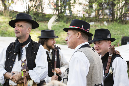BUDAPEST, HUNGARY - AUGUST 20, 2017: Traditional folk fair in honor of Saint Istvn and the first bread in Hungary with folk masters. Budapest. Hungaryのeditorial素材