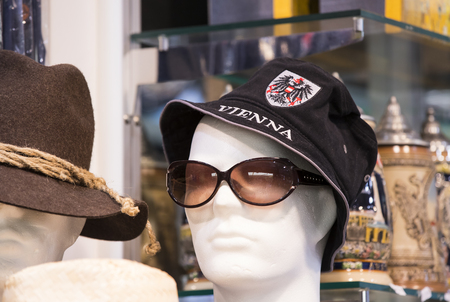 23 AUGUST 2017, VIENNA, AUSTRIA: The oldest in Vienna is the Naschmarkt Market with products of alcoholic fruits and vegetables.のeditorial素材