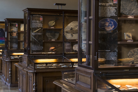 23 AUGUST 2017, VIENNA, AUSTRIA: Exhibits and expositions in the Museum of Natural History, Vienna.のeditorial素材