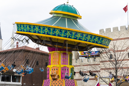 ISTANBUL, TURKEY - 8 APRIL, 2017: Vialand themed entertainment amusement parkのeditorial素材
