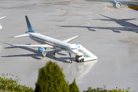 LATRUN, ISRAEL - 23 NOVEMBER 2017: Museum of miniature architectural landmarks of Israel in the open air.のeditorial素材