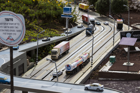 LATRUN, ISRAEL - 23 NOVEMBER 2017: Museum of miniature architectural landmarks of Israel in the open airのeditorial素材