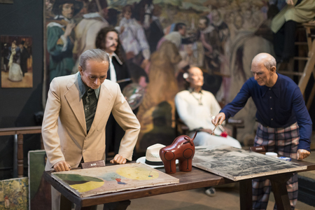 BARCELONA, SPAIN - 11 JANUARY 2018: Museum of wax figures in Barcelona on the street Las Ramblas.のeditorial素材