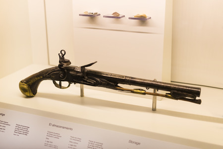 BARCELONA, SPAIN - 11 JANUARY 2018: Expositions in the naval museum located in the city of Port Vell...