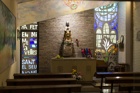 BARCELONA, SPAIN - 12 JANUARY 2018: Interior of the stadium stands and indoor spaces Camp Nou In Barcelona in Spainのeditorial素材