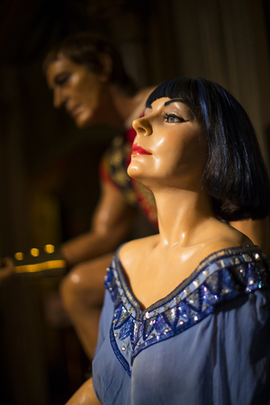 BARCELONA, SPAIN - 11 JANUARY 2018: Museum of wax figures in Barcelona on the street Las Ramblas.のeditorial素材