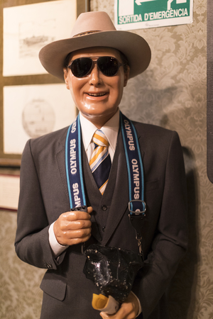 BARCELONA, SPAIN - 11 JANUARY 2018: Museum of wax figures in Barcelona on the street Las Ramblas.のeditorial素材
