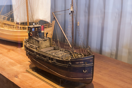 BARCELONA, SPAIN - 11 JANUARY 2018: Expositions in the naval museum located in the city of Port Vell area of ??Barcelona.のeditorial素材