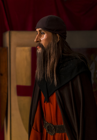 BARCELONA, SPAIN - 11 JANUARY 2018: Museum of wax figures in Barcelona on the street Las Ramblas.のeditorial素材