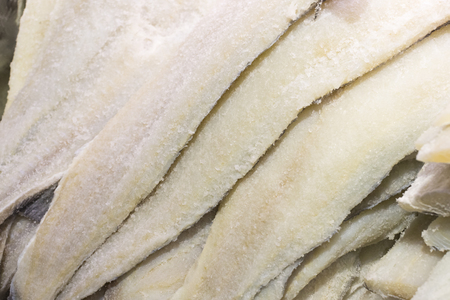 Background of frozen fish.