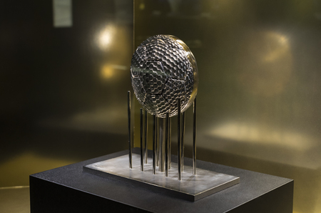 MADRID, SPAIN - 25 MARCH, 2018: The Museum of the Real Madrid Football Club cups and awards the club.のeditorial素材