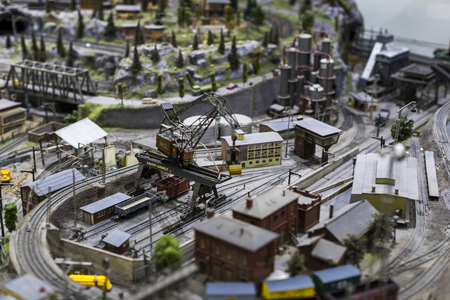 MADRID, SPAIN - 27 MARCH, 2018: Museum of trains Madrid exposition of railway equipment service equipment and history of development.のeditorial素材