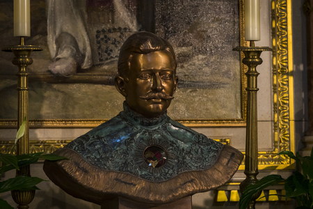 BUDAPEST, HUNGARY - AUGUST 20, 2017: Interior in the Basilica of St. Istvan in honor of St. Istvan Dayのeditorial素材
