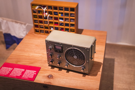 BARCELONA, SPAIN - 11 JANUARY 2018: Expositions in the naval museum located in the city of Port Vell area of ??Barcelona.のeditorial素材