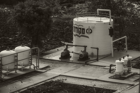 LATRUN, ISRAEL - 23 NOVEMBER 2017: Museum of miniature architectural landmarks of Israel in the open air.のeditorial素材