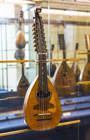 6 JUNE 2018, MILAN, ITALY: Exhibition of musical instruments of Milan is exhibited in the Sforza Castle Museum.のeditorial素材