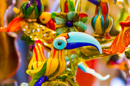 Murano glassware for decorative decoration is shot close-up.の写真素材