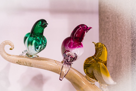 Murano glassware for decorative decoration is shot close-up.の写真素材