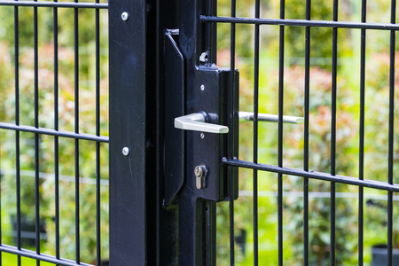 Mesh door at the gate close upの写真素材