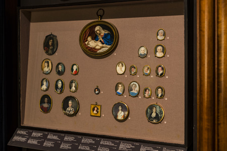 4 JUNE 2018, MILAN, ITALY: Museum of the Poldis Pezzoli, exposition of luxury from the collections of the nobility of Milan.のeditorial素材