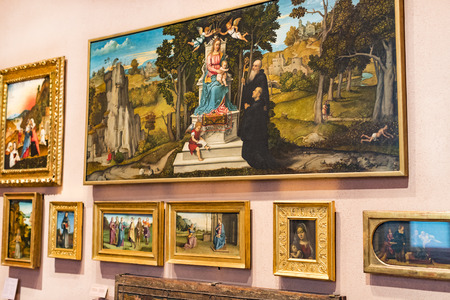 4 JUNE 2018, MILAN, ITALY: Museum of the Poldis Pezzoli, exposition of luxury from the collections of the nobility of Milan.のeditorial素材