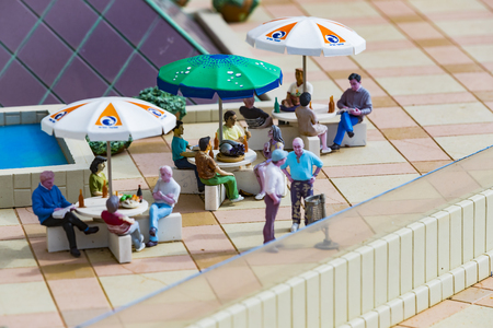 LATRUN, ISRAEL - 23 NOVEMBER 2017: Museum of miniature architectural landmarks of Israel in the open air.のeditorial素材