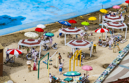 LATRUN, ISRAEL - 23 NOVEMBER 2017: Museum of miniature architectural landmarks of Israel in the open air.のeditorial素材