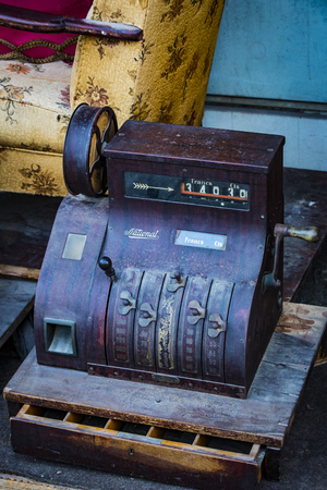 TEL AVIV-JAFFA, ISRAEL - 24 NOVEMBER 2017: Street flea market of old things and antiques in the old district of Tel Avivのeditorial素材