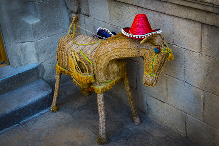 BARCELONA, SPAIN - 13 JANUARY 2018: Architectural pattern. Created in 1929 for an international exhibition held in Barcelona.のeditorial素材