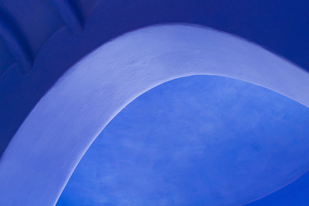 BARCELONA, SPAIN - 13 JANUARY 2018: Elements of mosaic fragments Gaudi's mosaic work in Park Guell in the winter in the city of Barcelona.のeditorial素材