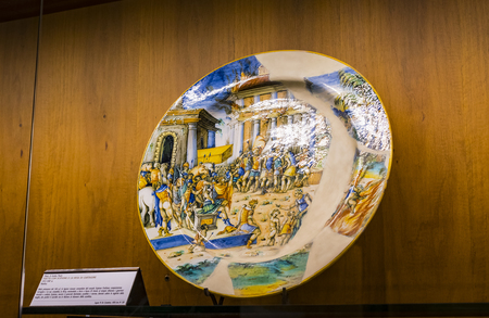 MILAN, ITALY - 6 JUNE 2018: The exposition of the luxury belongings of the nobles of Milan is exhibited in the Sforza Castle Museum.のeditorial素材