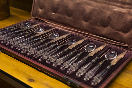 MILAN, ITALY - 6 JUNE 2018: The exposition of the luxury belongings of the nobles of Milan is exhibited in the Sforza Castle Museum.のeditorial素材