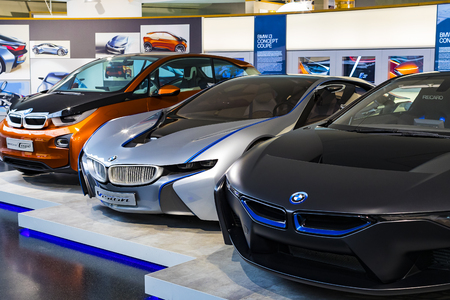 MUNICH, GERMANY - NOVEMBER 24, 2018: Exhibition of the BMW Museum.のeditorial素材