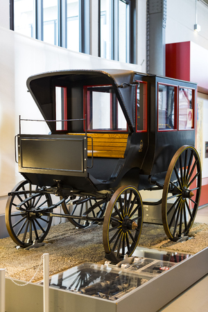 MUNICH, GERMANY - NOVEMBER 26, 2018: Collection of historically known Deutsches Museum Verkehrszentrum.のeditorial素材