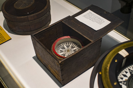 MUNICH, GERMANY - NOVEMBER 26, 2018: The German Museum of Science and Technology presents the history of shipbuilding and marine science.のeditorial素材