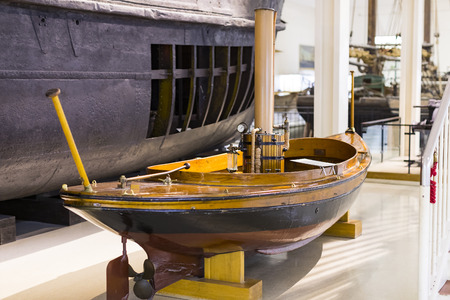 MUNICH, GERMANY - NOVEMBER 26, 2018: The German Museum of Science and Technology presents the history of shipbuilding and marine science.のeditorial素材