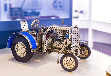 MUNICH, GERMANY - NOVEMBER 26, 2018: The German Museum of Science and Technology represents a collection of metal constructors and its development history.のeditorial素材