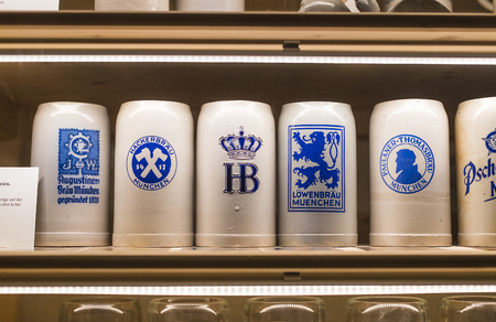 MUNICH, GERMANY - NOVEMBER 24, 2018: Expositions of the Oktoberfest festival.のeditorial素材