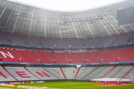 MUNICH, GERMANY - NOVEMBER 25, 2018: Munich Bavaria, Allianz Arena football club.のeditorial素材