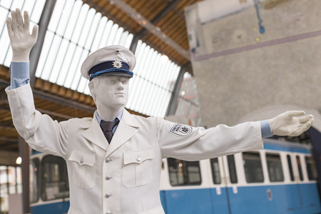 MUNICH, GERMANY - NOVEMBER 26, 2018: Collection of historically known Deutsches Museum Verkehrszentrum.のeditorial素材