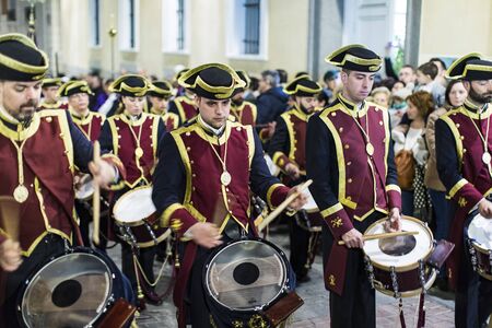 MADRID, SPAIN - 28 MARCH, 2018: The traditional profession of religious orders during the Holy Week...