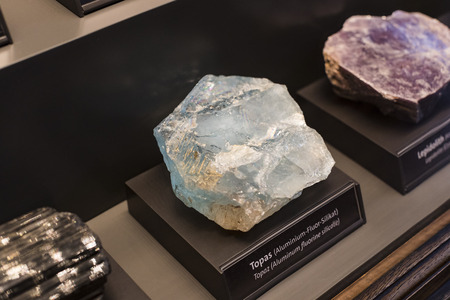 3 SEPTEMBER 2018, VIENNA, AUSTRIA: Collection of minerals of stones and metals Museum of Natural History, Vienna.のeditorial素材