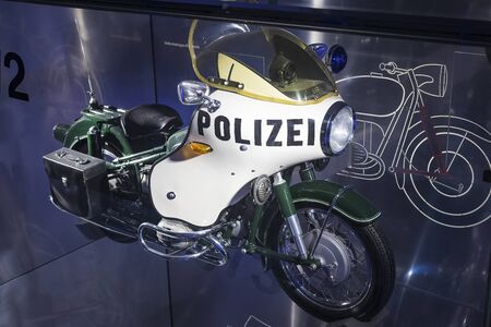 MUNICH, GERMANY - NOVEMBER 24, 2018: Exhibition of the BMW Museum.