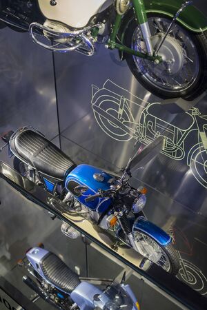 MUNICH, GERMANY - NOVEMBER 24, 2018: Exhibition of the BMW Museum.