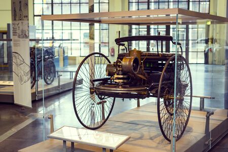 MUNICH, GERMANY - NOVEMBER 26, 2018: Collection of historically known Deutsches Museum...
