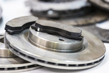 Metal spare parts for cars new shot close-up.の写真素材
