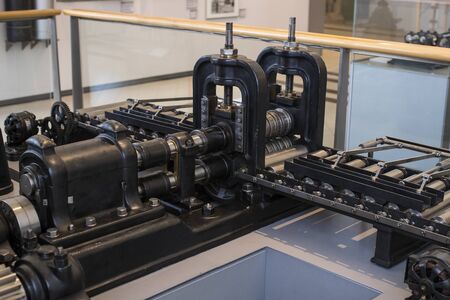 VIENNA, AUSTRIA - 24 AUGUST 2017: The technical museum in Vienna exhibits the production of energy industry machinery.のeditorial素材