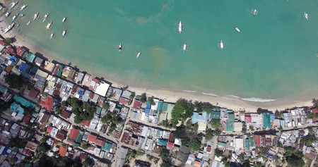 The village of El Nido Palawan Island Philippines with a height